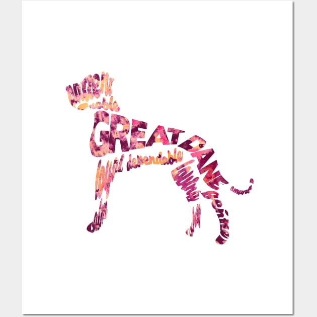 Great Dane Wall Art by inspirowl